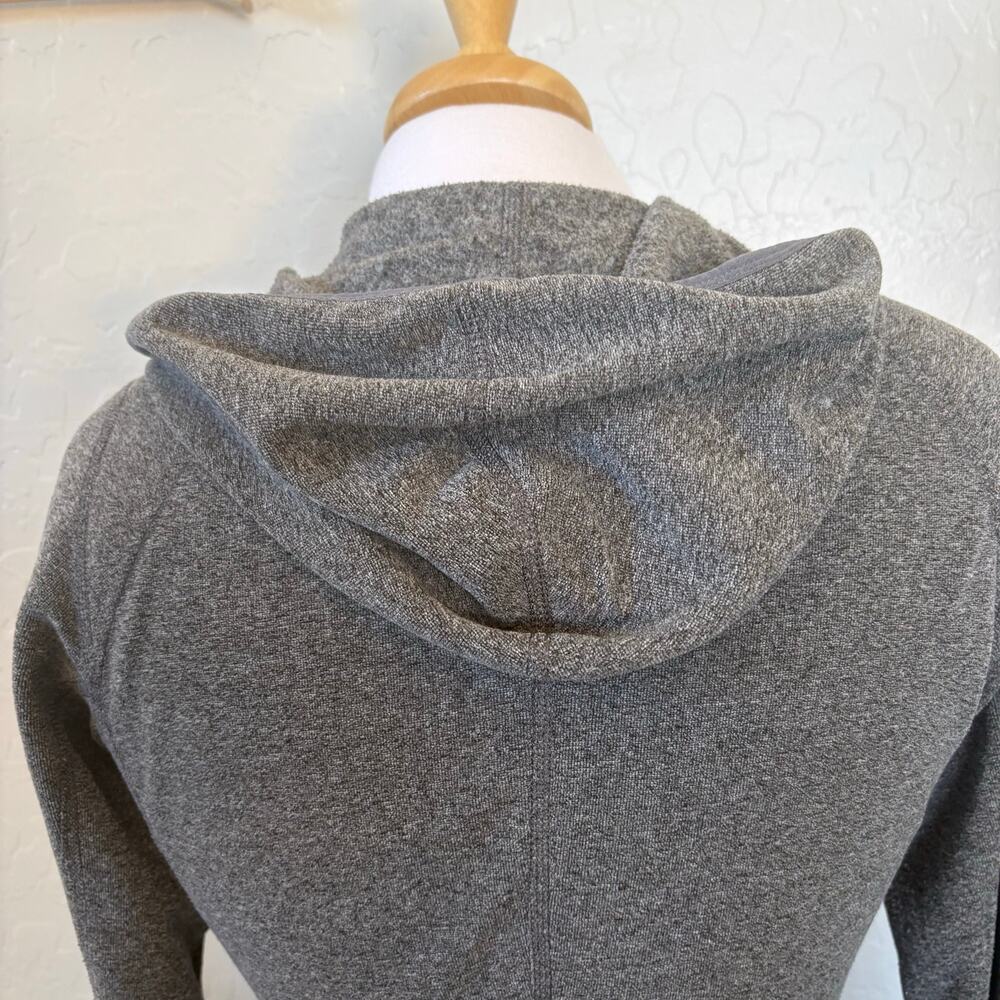 The North Face Women’s Polartec Classic Hooded Full Zip Jacket Gray Heather Sm - Picture 9 of 15